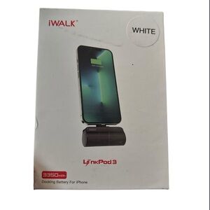iWALK LinkPod 3 Portable iPhone Charger – 3350mAh White, New